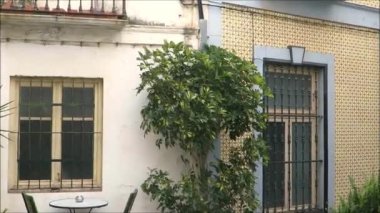 Rüzgar Endülüs 'ün tenha Tarifa avlusundaki büyük şemsiye fabrikasından esiyor.