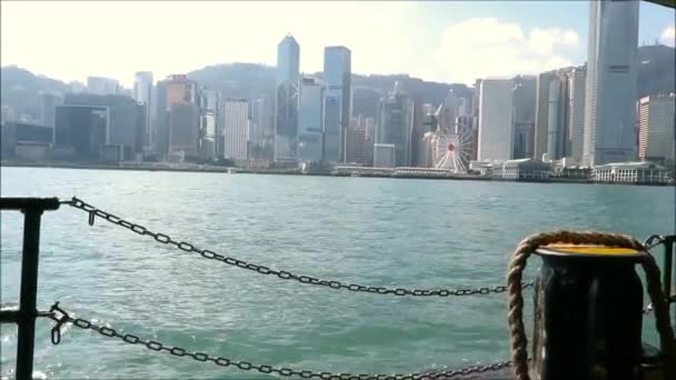 Hong Kong Asia Oriental Noviembre 2019 Vista Del Horizonte Hong — Vídeo de stock