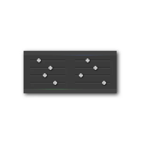 Graphic equalizer with a set of sliders, vector illustration. — Stock Vector