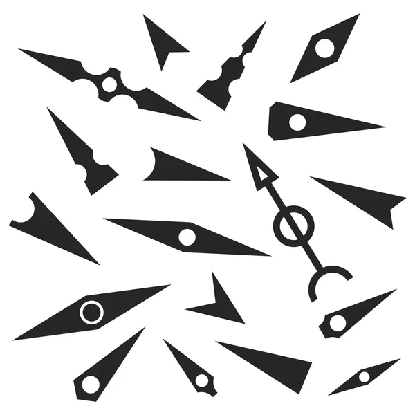 Un insieme di frecce grigie, illustrazione vettoriale . — Vettoriale Stock