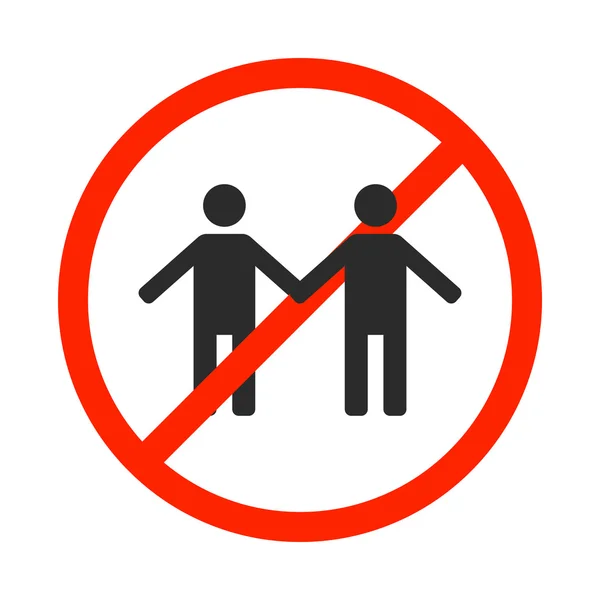 Zákazová značka pro manželství osob stejného pohlaví, vektorové ilustrace. — Stockový vektor