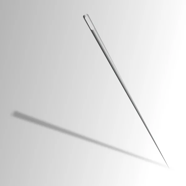 Needle with shadow, vector illustration. — Stockový vektor
