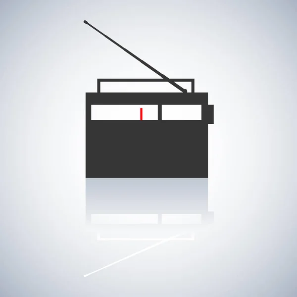 O ícone de rádio, ilustração vetorial . —  Vetores de Stock