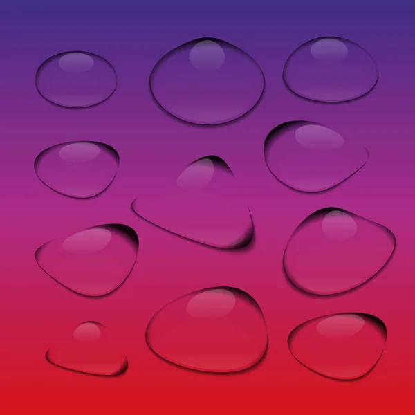 Goutte d'eau transparente, illustration vectorielle . — Image vectorielle