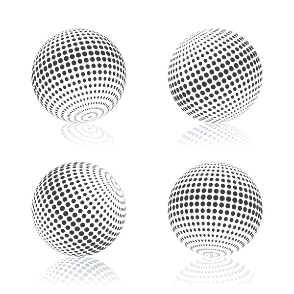 Сфера с полутоновой заливкой, векторная иллюстрация . Лицензионные Стоковые Иллюстрации