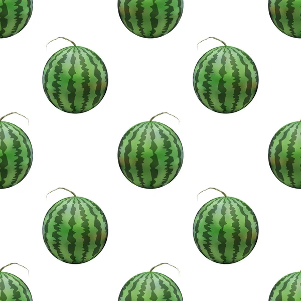 Nahtloser Hintergrund der Wassermelone, Vektorillustration. — Stockvektor