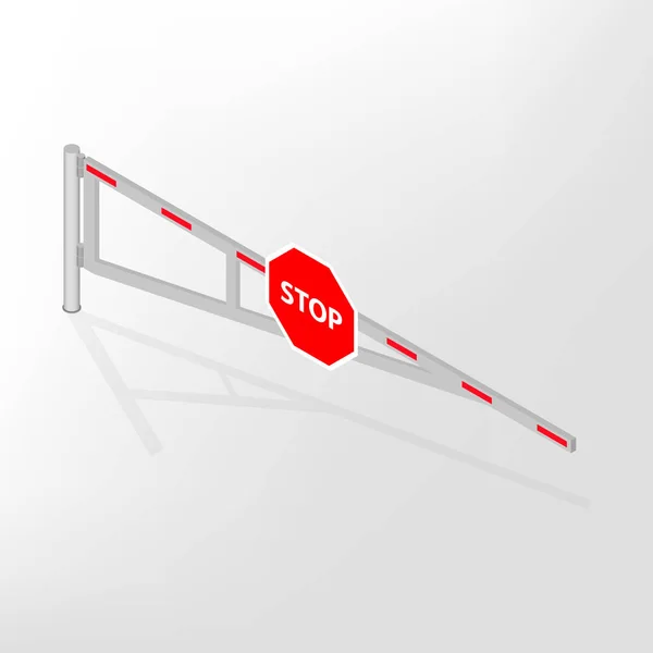 Mechanical barrier isometric, vector illustration. — Stock Vector