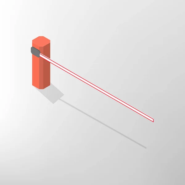 Barrière isométrique, illustration vectorielle . — Image vectorielle