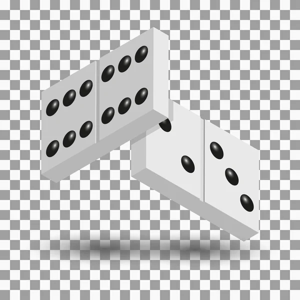 Objets pour jouer dominos isométrique, illustration vectorielle . — Image vectorielle