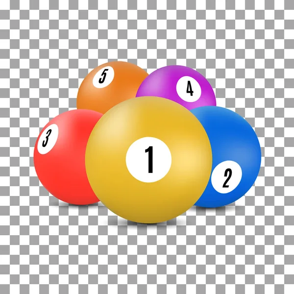 Boules pour billard et billard de style 3D, illustration vectorielle . — Image vectorielle