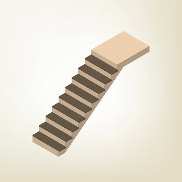 Flug der Treppe isometrische Vektorillustration. — Stockvektor