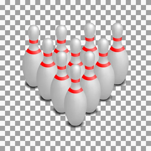 Esquisses pour bowling isométrique, illustration vectorielle . — Image vectorielle