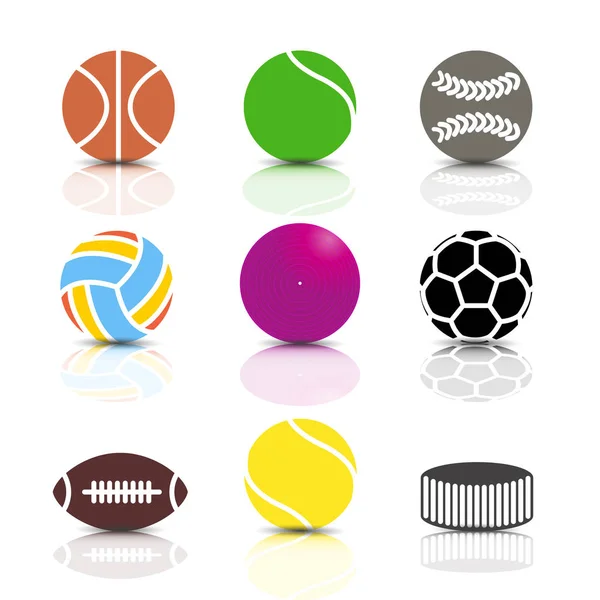 Conjunto de iconos deportivos, ilustración vectorial . — Vector de stock