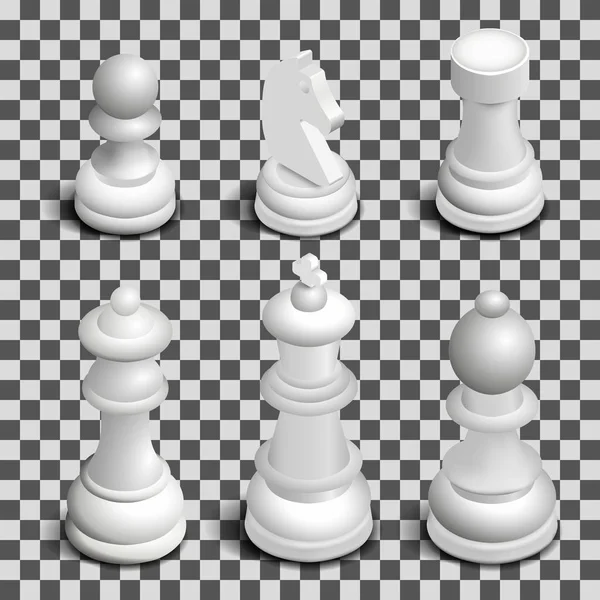 国际象棋棋子等距，矢量图. — 图库矢量图片