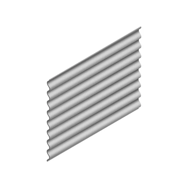 Sheet of wave slate in isometric, vector illustration. — Stock Vector