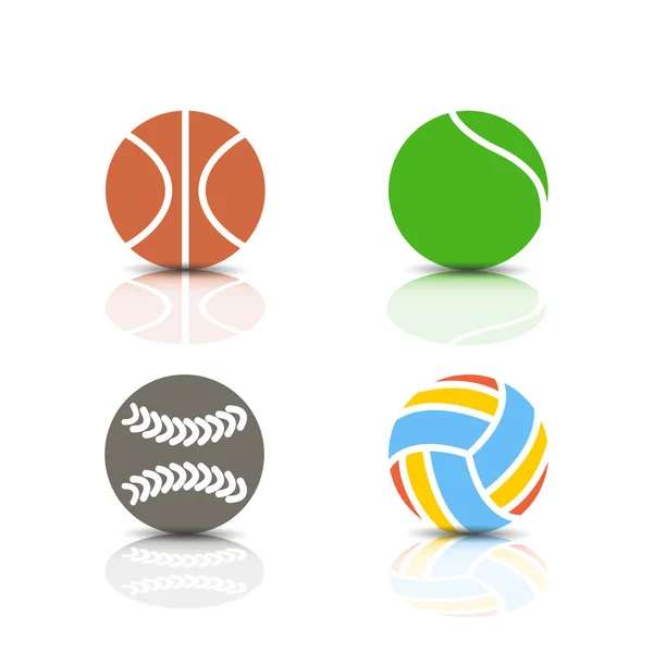 Conjunto de iconos deportivos, ilustración vectorial . — Vector de stock