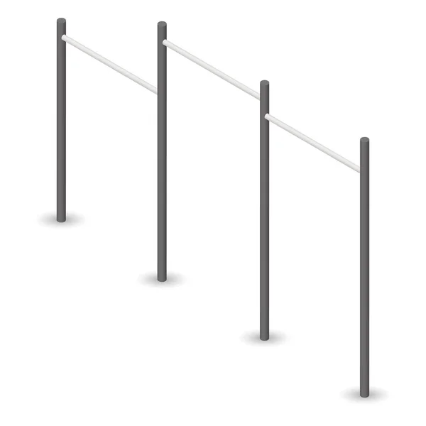 Pull-up bar i 3d, vektorillustration. — Stock vektor