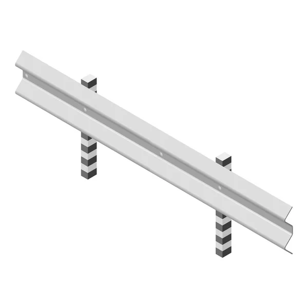 Clôture de route en métal isométrique, illustration vectorielle . — Image vectorielle