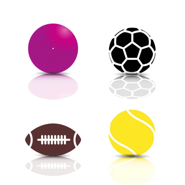 Set of sports icons, vector illustration. — Stock Vector