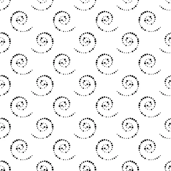 Sorunsuz siyah ve beyaz arka plan spiraller, vektör çizim.