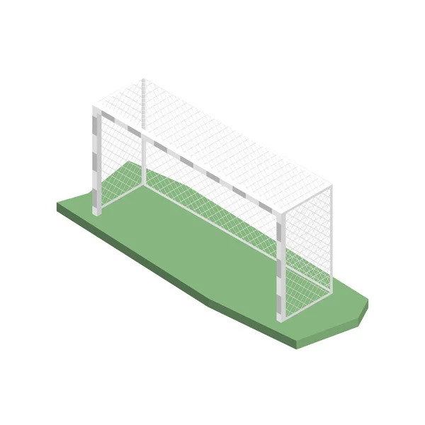 Porte pour jouer au football en isométrie, illustration vectorielle . — Image vectorielle