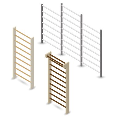 3D, vektör çizim İsveçli duvar.