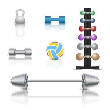 Spor ve oyun simgeleri, vektör çizim.