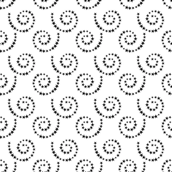 Sorunsuz siyah ve beyaz arka plan spiraller, vektör çizim.