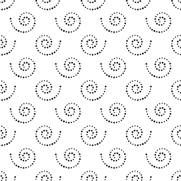 Sorunsuz siyah ve beyaz arka plan spiraller, vektör çizim.