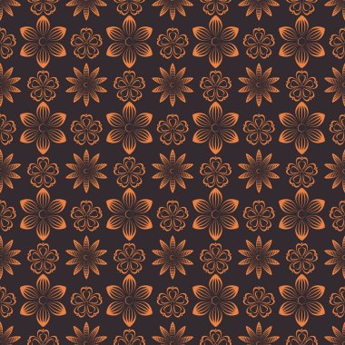 Vektör çizim çiçek sorunsuz arka plan.