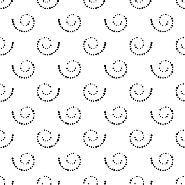 Sorunsuz siyah ve beyaz arka plan spiraller, vektör çizim.