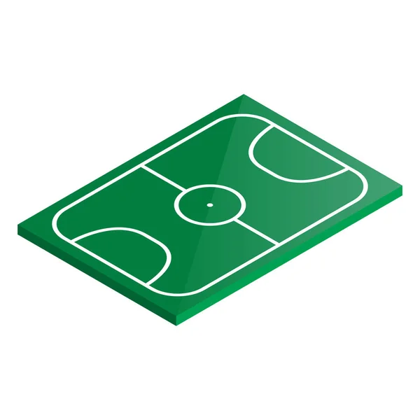 Ikona fotbalové hřiště v izometrické, vektorové ilustrace. — Stockový vektor
