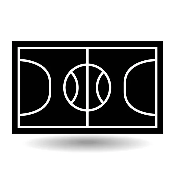 Icono patio baloncesto, vector de ilustración . — Archivo Imágenes Vectoriales
