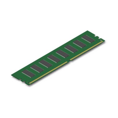 RAM modülü 3D, vektör çizim.