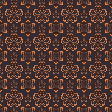 Vektör çizim çiçek sorunsuz arka plan.