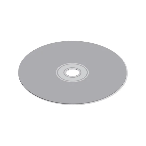 Compact Disc in 3D isometrisch, Vektordarstellung. — Stockvektor