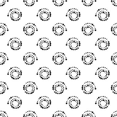 Sorunsuz siyah ve beyaz arka plan spiraller, vektör çizim.