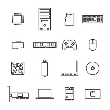 İnce çizgiler, vektör çizim bilgisayar simgeleri.