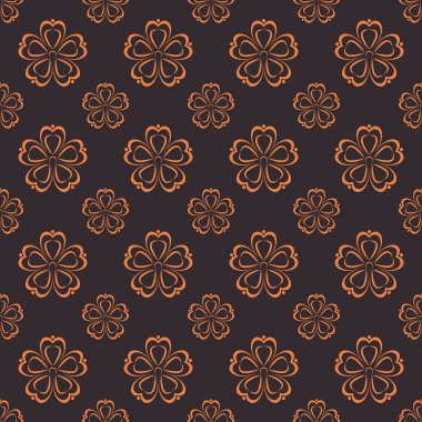 Vektör çizim çiçek sorunsuz arka plan.