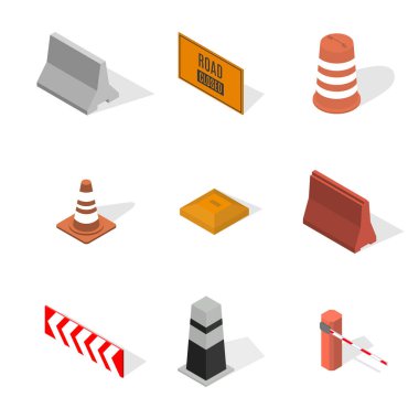 3D inşaat tasarım öğeleri altında illüstrasyon vektör.