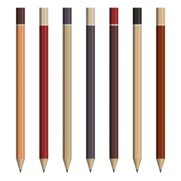 Set of pencils for sketching, vector illustration. — Stock Vector