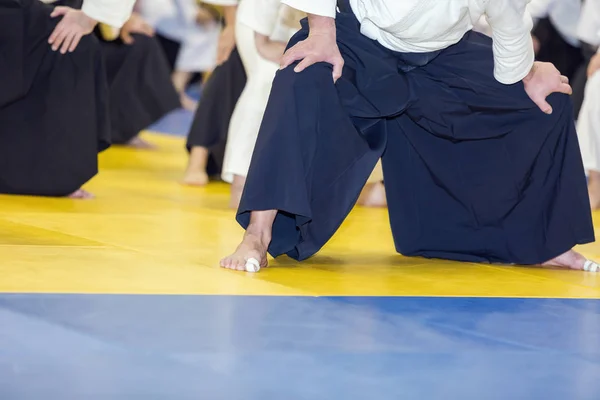 Ludzi praktykuje Aikido — Zdjęcie stockowe