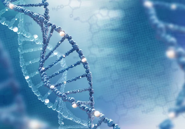 DNA-helix op de gekleurde achtergrond — Stockfoto