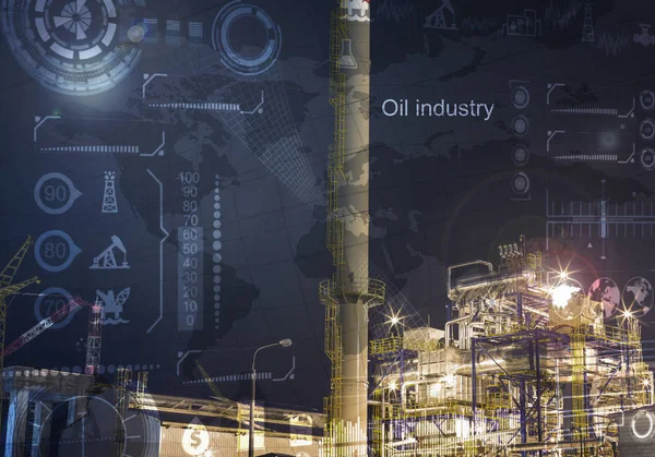Bir petrol sanayi kavramı — Stok fotoğraf