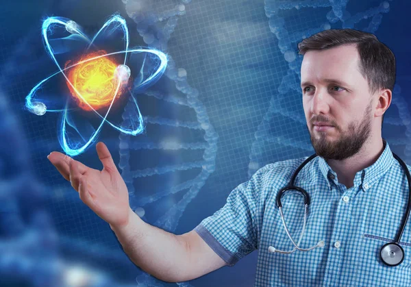 Tecnologías innovadoras en ciencia y medicina. Elementos de ilustración 3D en collage — Foto de Stock