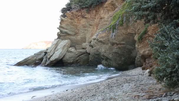 Miękkie fale i piaszczystej plaży — Wideo stockowe