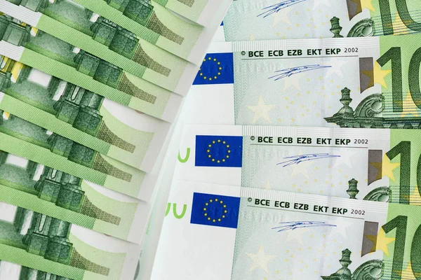 Close-up of 100 Euro banknotes — Stock Photo, Image