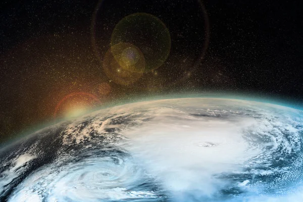Un huracán en la Tierra. Elementos de esta imagen proporcionados por la NASA . — Foto de Stock