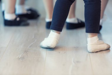 Çocuk bale metrelik yakın çekim