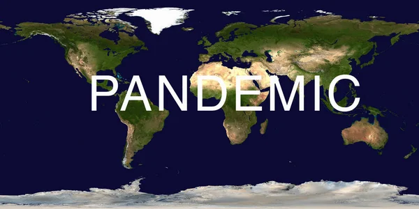 Koronavirová pandemie na mapě světa. Koncept infekce COVID-19. Prvky tohoto snímku poskytla NASA. — Stock fotografie
